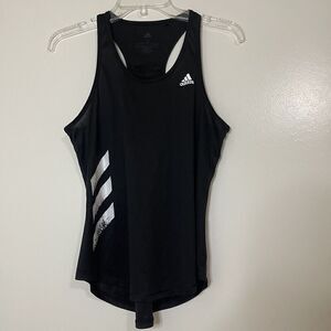 ADIDAS aeroready black racer back running tank top size small
